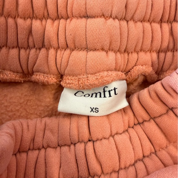 Comfrt Pastel Jogger Sweatpants with Elastic Waist Color Creamsicle Size XS - Picture 5 of 6